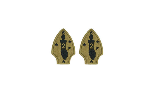 U.S. Army 2nd Marine Division OCP Patch w/ Hook Fastener (pair)