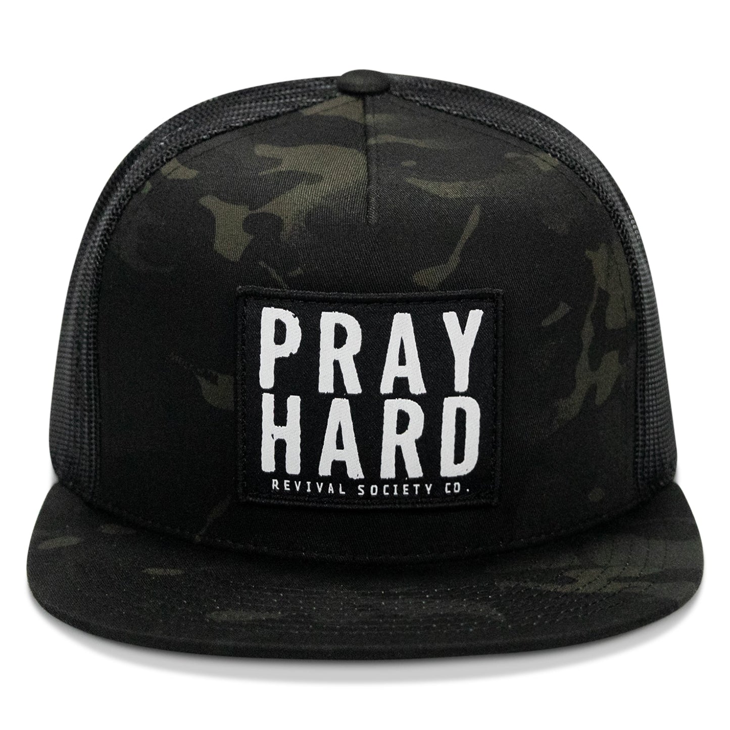 Pray Hard Patch Flatbill Hat