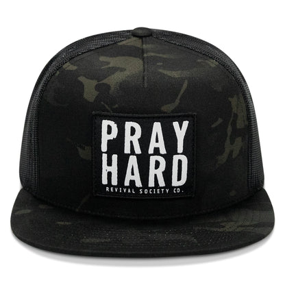 Pray Hard Patch Flatbill Hat