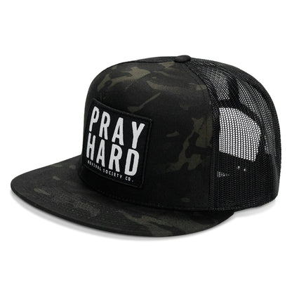 Pray Hard Patch Flatbill Hat