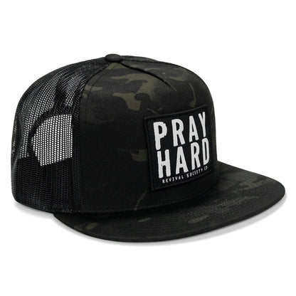 Pray Hard Patch Flatbill Hat