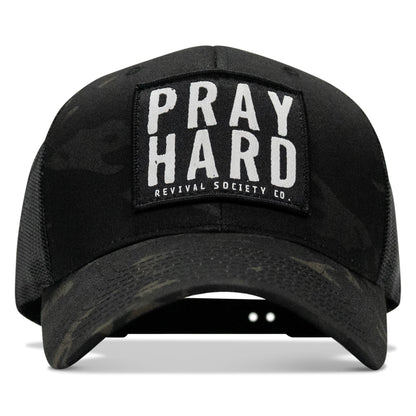 Pray Hard Patch Snapback Hat