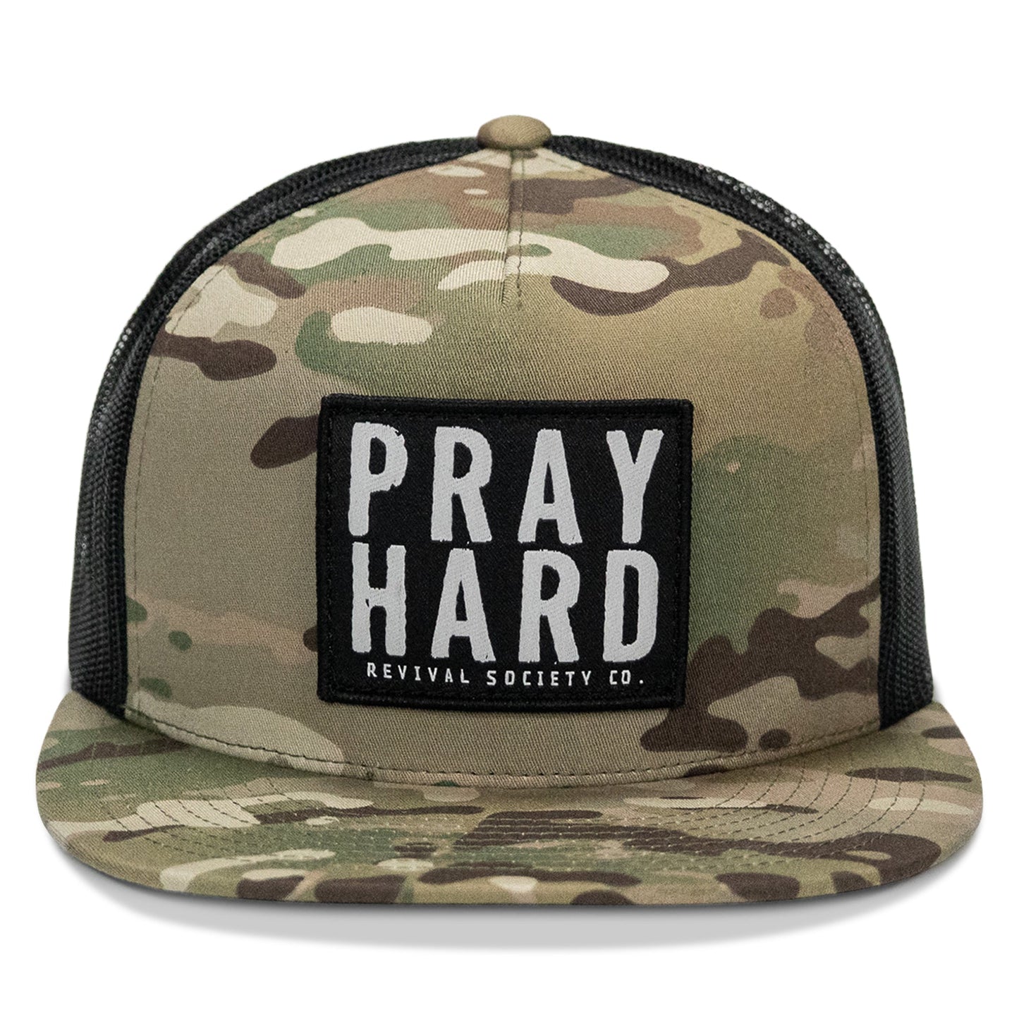 Pray Hard Patch Flatbill Hat