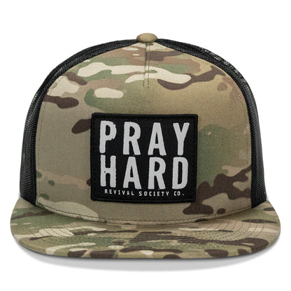 Pray Hard Patch Flatbill Hat
