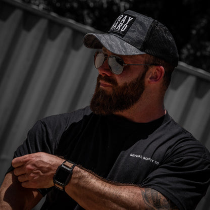 Pray Hard Patch Five Panel Breacher Snapback Hat