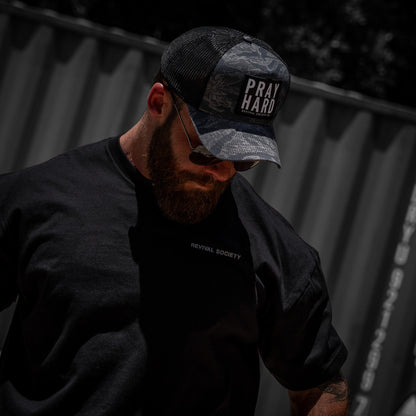 Pray Hard Patch Five Panel Breacher Snapback Hat