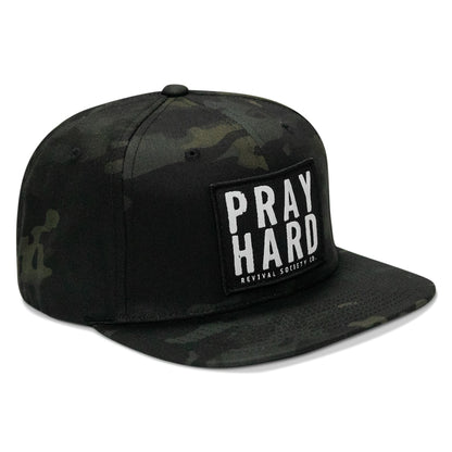 Pray Hard Patch Flatbill Hat
