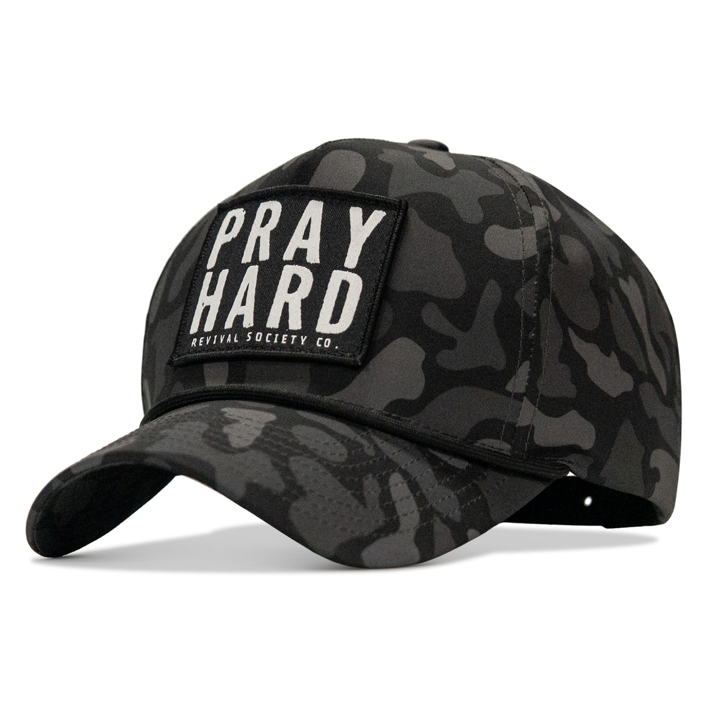 Pray Hard Patch 5 Pannel Rope Snapback