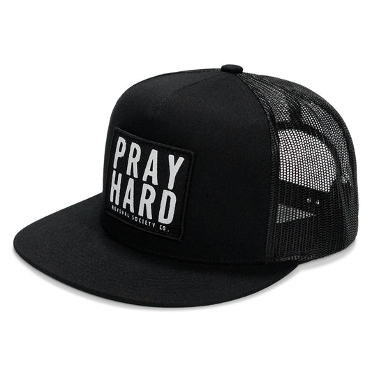 Pray Hard Patch Flatbill Hat