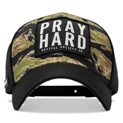Pray Hard Patch Original Ripstop Snapback Hat