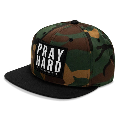 Pray Hard Patch Flatbill Hat