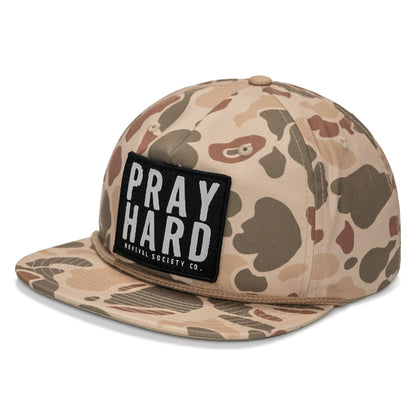 Pray Hard Patch Flatbill Hat
