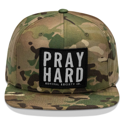 Pray Hard Patch Flatbill Hat