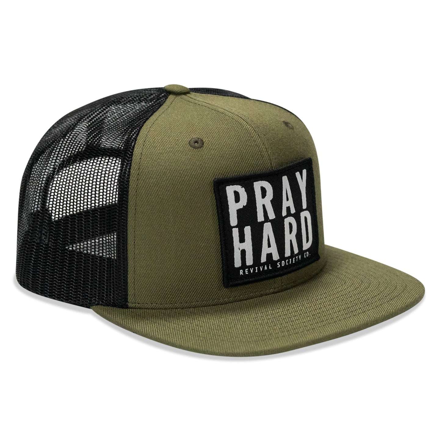 Pray Hard Patch Flatbill Hat