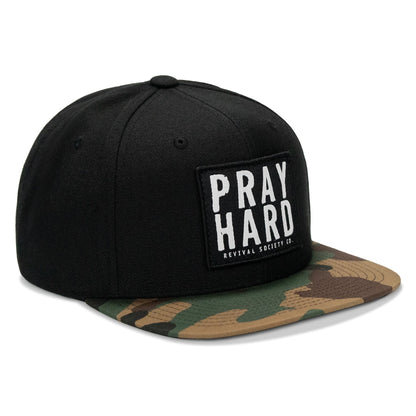 Pray Hard Patch Flatbill Hat