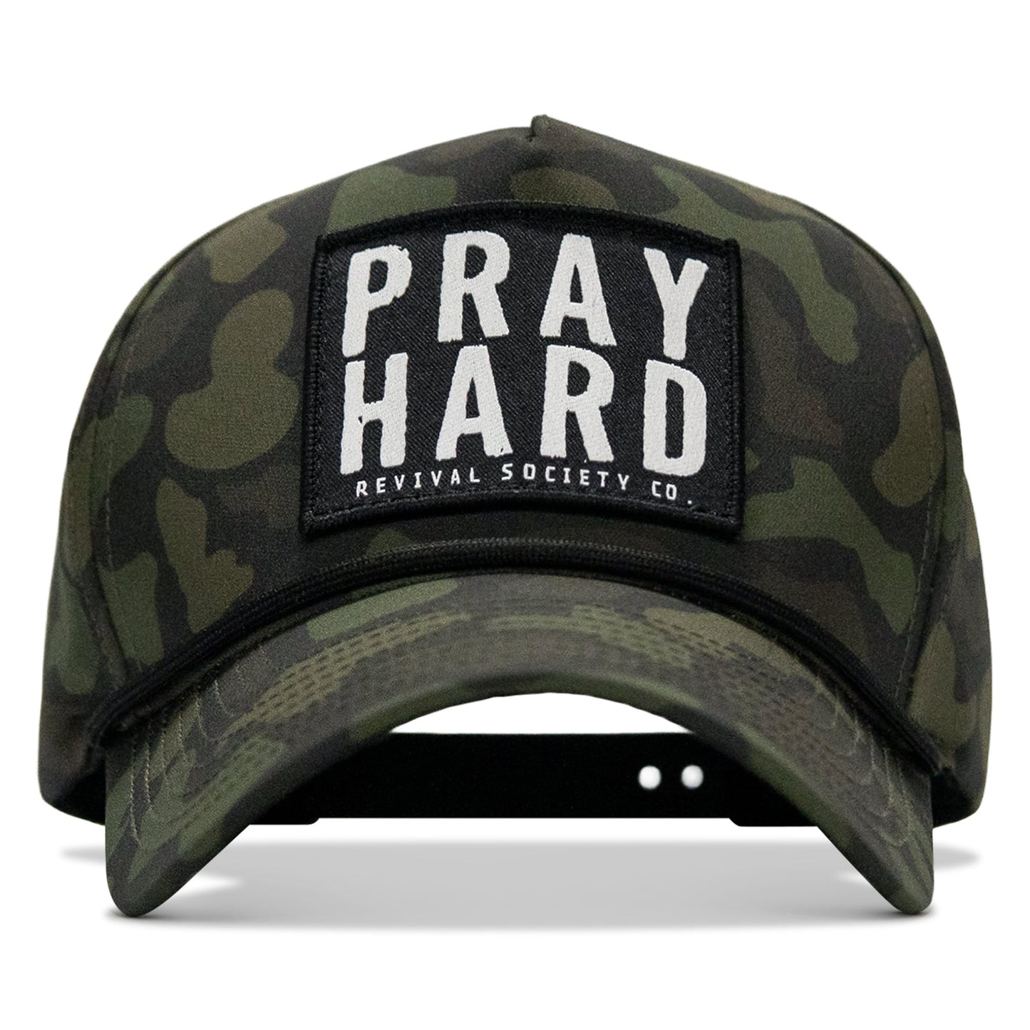 Pray Hard Patch 5 Pannel Rope Snapback