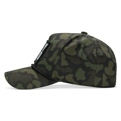 Pray Hard Patch 5 Pannel Rope Snapback