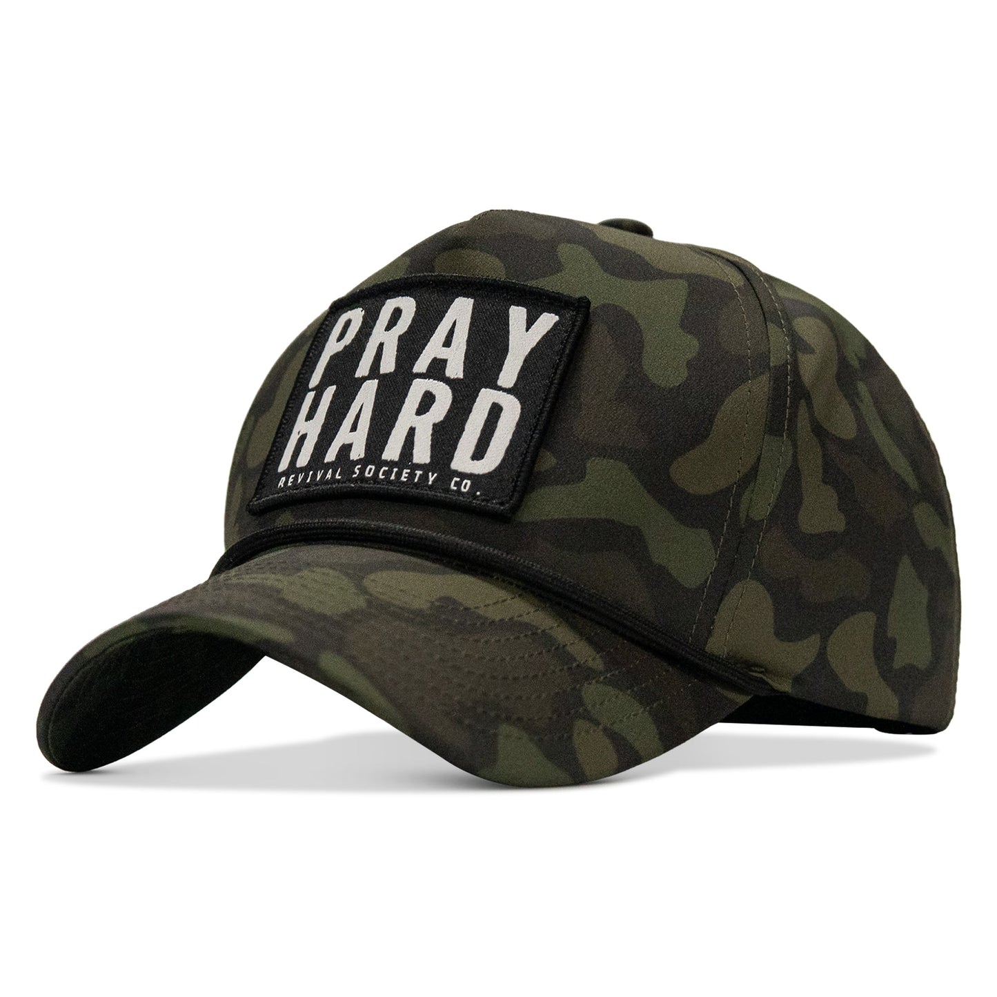 Pray Hard Patch 5 Pannel Rope Snapback