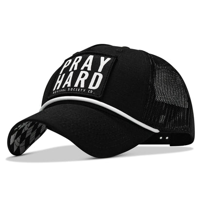 Pray Hard Patch Rope Snapback Hat