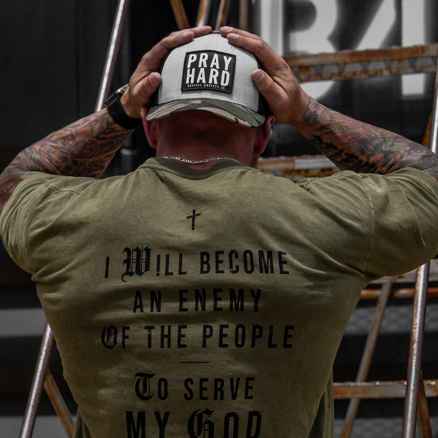 Pray Hard Patch Original Ripstop Snapback Hat