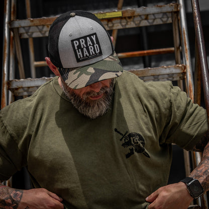 Pray Hard Patch Original Ripstop Snapback Hat