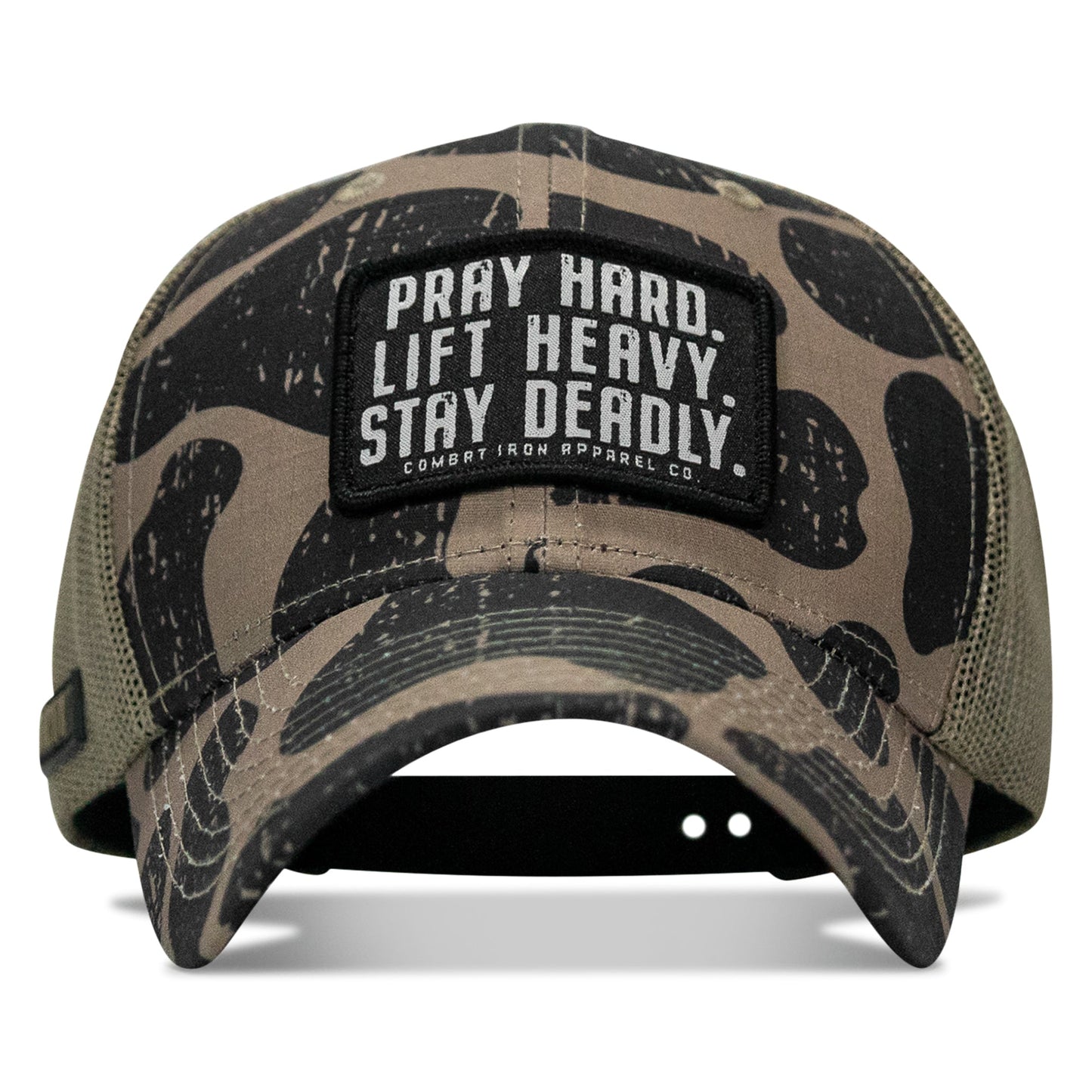 Pray Hard. Lift Heavy. Stay Deadly. Patch Original Ripstop Snapback Hat