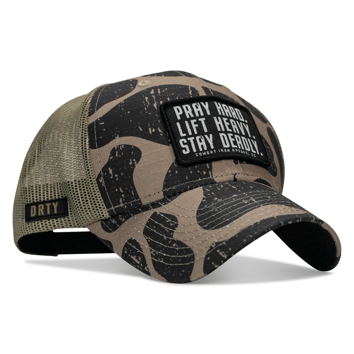 Pray Hard. Lift Heavy. Stay Deadly. Patch Original Ripstop Snapback Hat