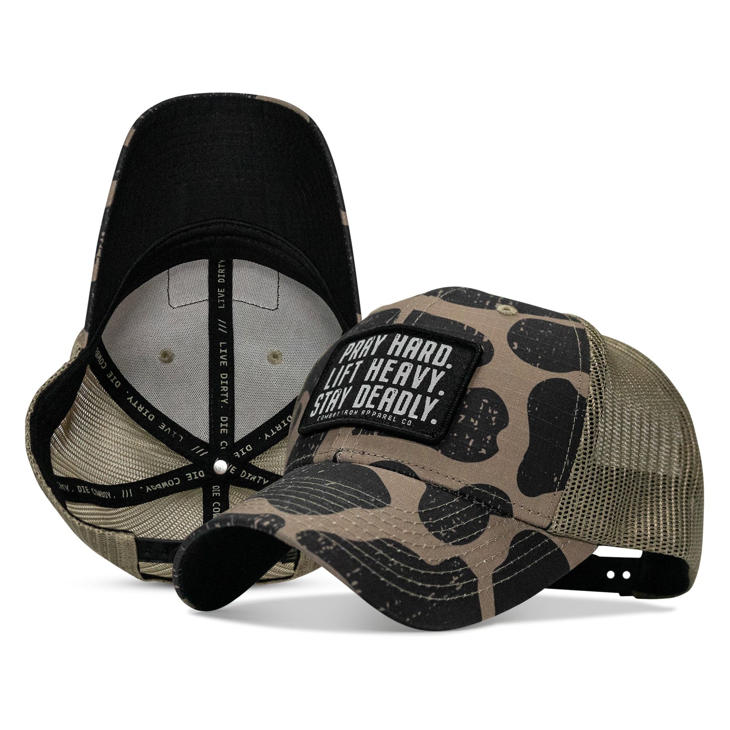 Pray Hard. Lift Heavy. Stay Deadly. Patch Original Ripstop Snapback Hat