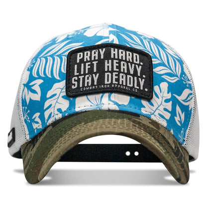 Pray Hard. Lift Heavy. Stay Deadly. Patch Original Ripstop Snapback Hat