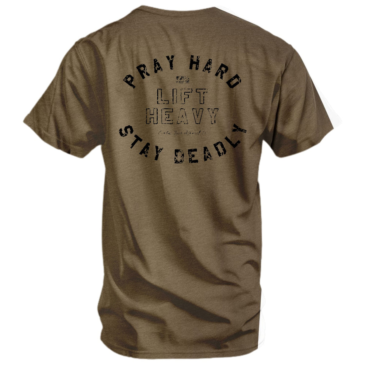 Pray Hard. Lift Heavy. Stay Deadly. Men's T-Shirt