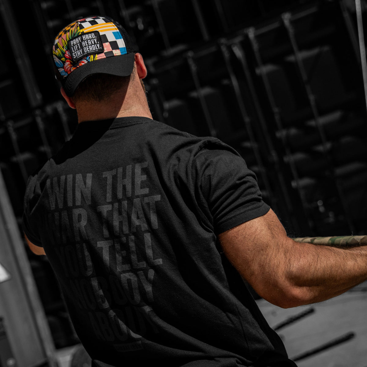 Pray Hard. Lift Heavy. Stay Deadly. Patch Original Ripstop Snapback Hat