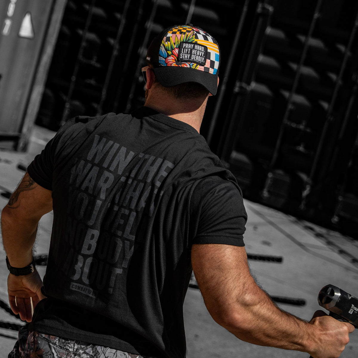 Pray Hard. Lift Heavy. Stay Deadly. Patch Original Ripstop Snapback Hat
