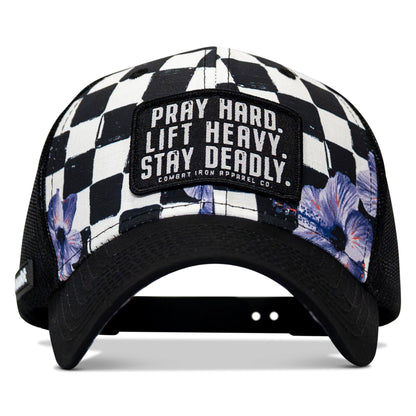 Pray Hard. Lift Heavy. Stay Deadly. Patch Original Ripstop Snapback Hat