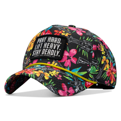 Pray Hard. Lift Heavy. Stay Deadly. Patch Waterproof Weekender Snapback