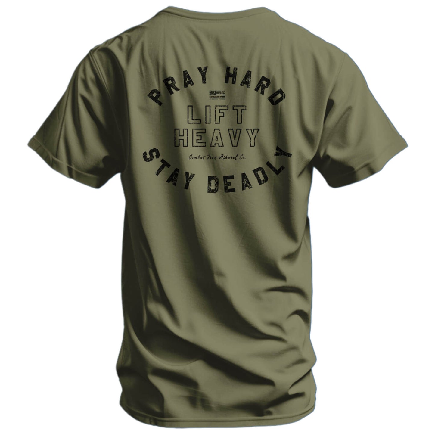 Pray Hard. Lift Heavy. Stay Deadly. Men's T-Shirt