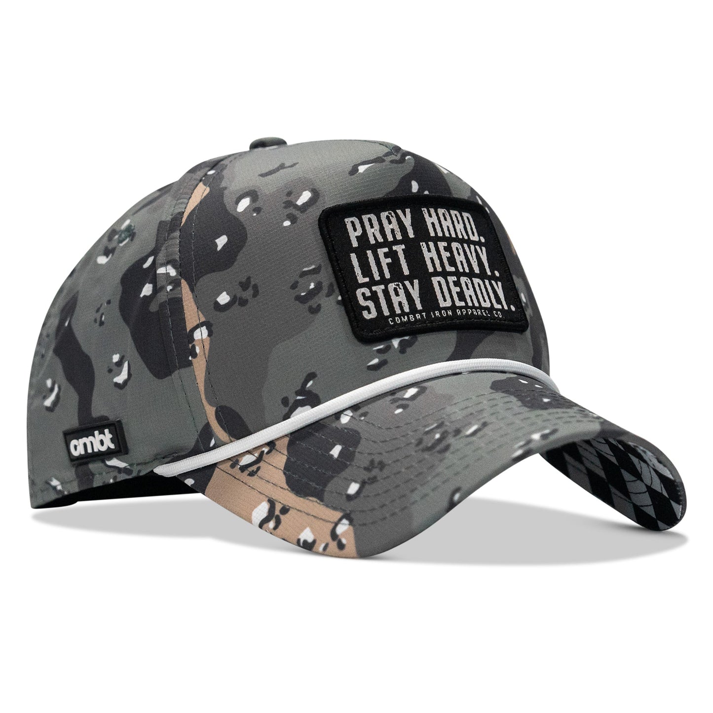 Pray Hard. Lift Heavy. Stay Deadly. Patch Waterproof Weekender Snapback