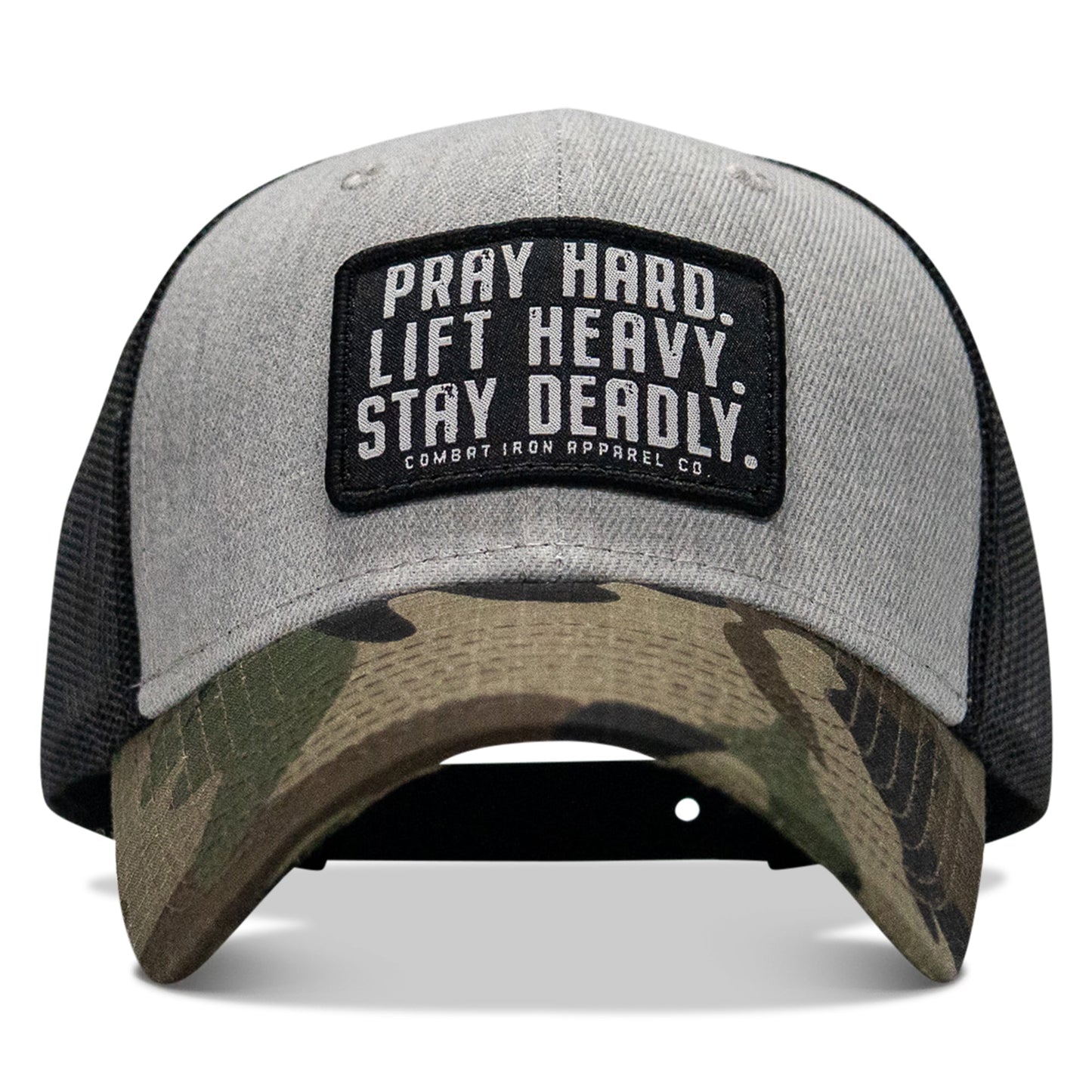 Pray Hard. Lift Heavy. Stay Deadly. Patch Original Ripstop Snapback Hat