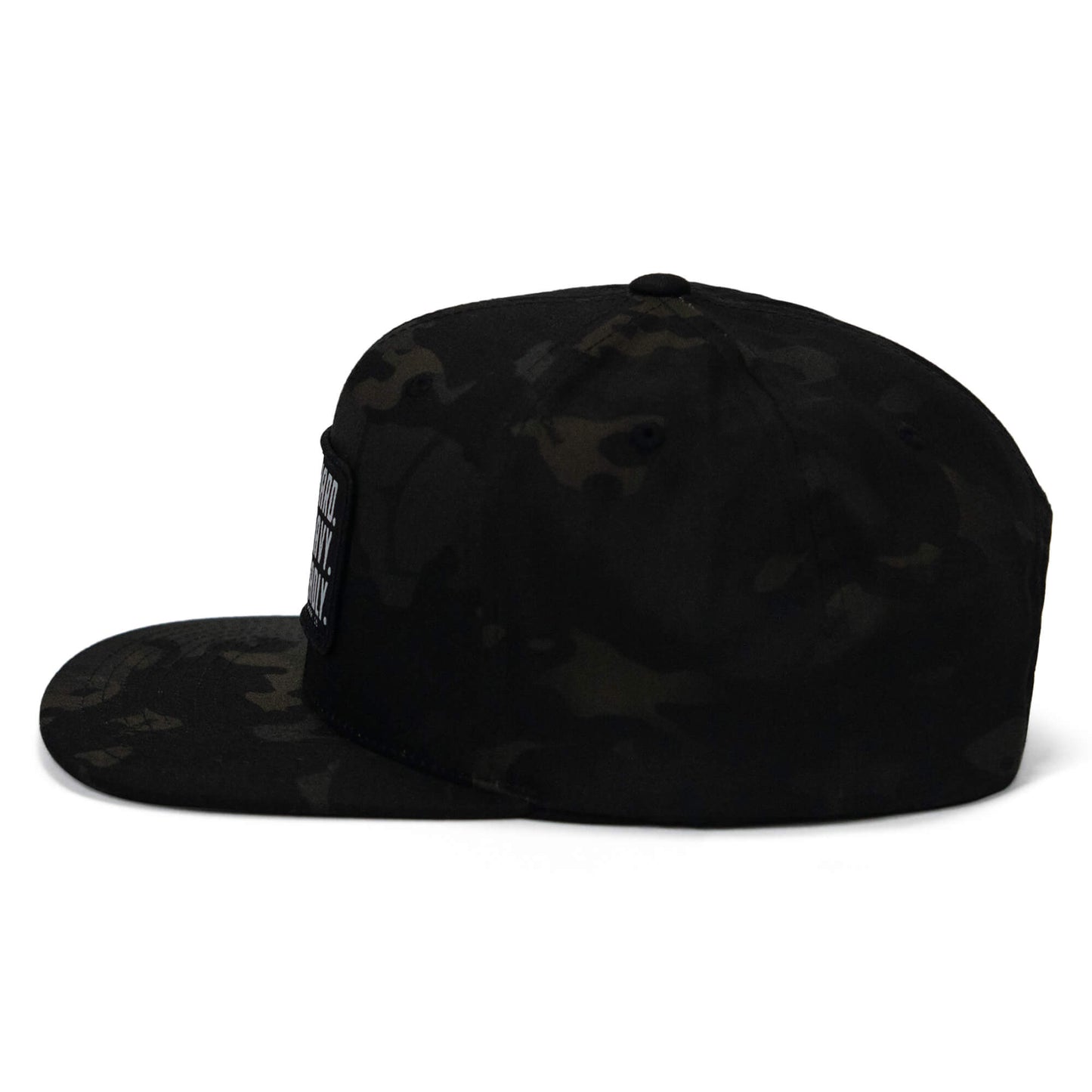 Pray Hard. Lift Heavy. Stay Deadly. Flat Bill SnapBack Hat
