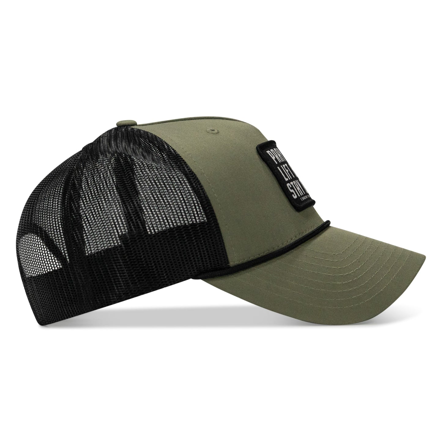 Pray Hard. Lift Heavy. Stay Deadly. Patch Rope Snapback Hat