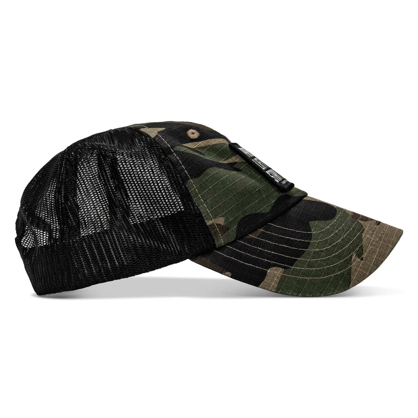Pray Hard. Lift Heavy. Stay Deadly. Patch Tactical Ripstop Mesh Snapback Hat