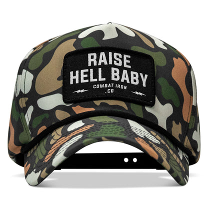 Raise Hell Baby Patch 5 Pannel Snapback