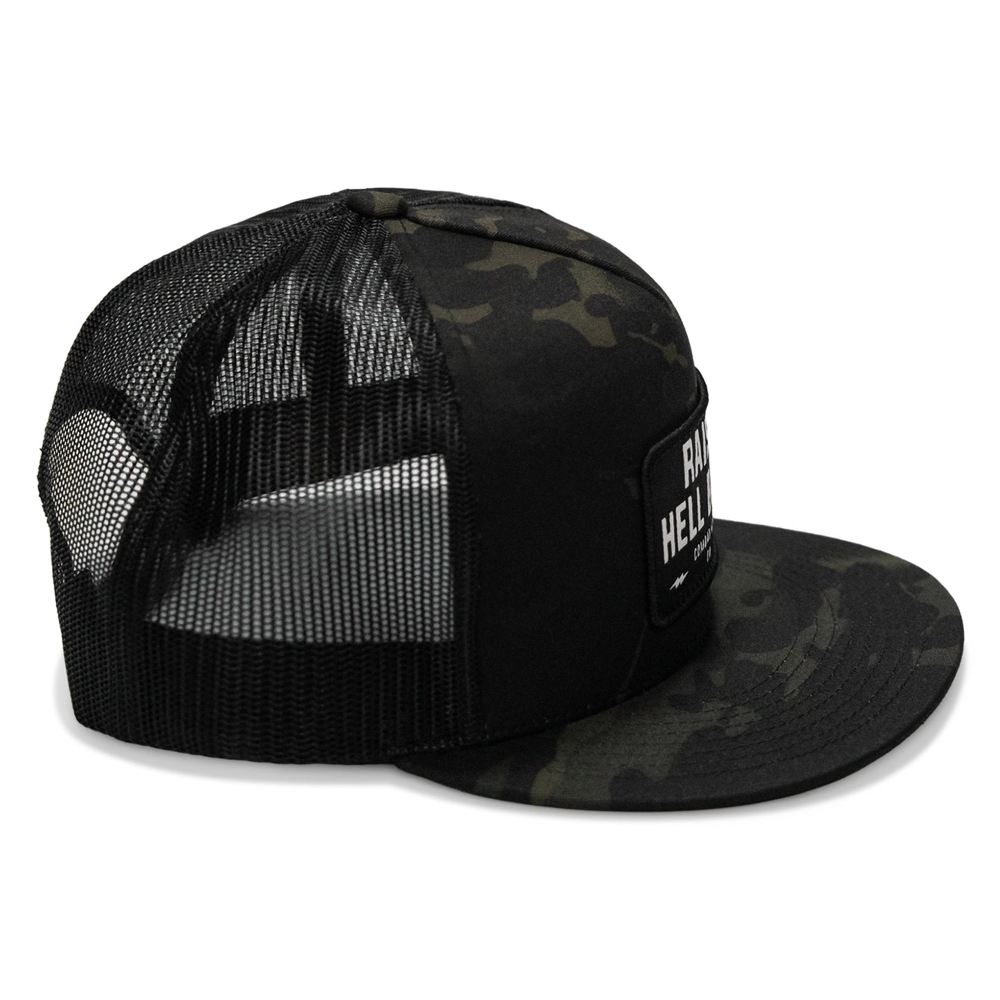 Raise Hell Baby Patch. Flatbill Hat