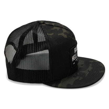 Raise Hell Baby Patch. Flatbill Hat