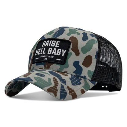 Raise Hell Baby Patch Snapback Hat