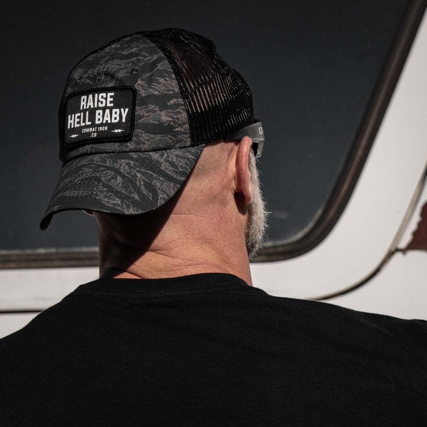 Raise Hell Baby Patch Tactical Ripstop Mesh Snapback Hat