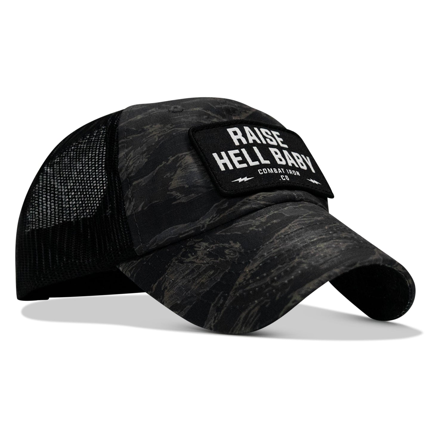 Raise Hell Baby Patch Tactical Ripstop Mesh Snapback Hat