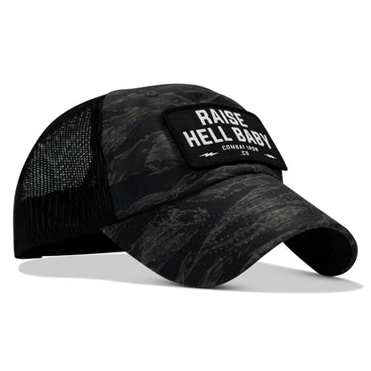 Raise Hell Baby Patch Tactical Ripstop Mesh Snapback Hat