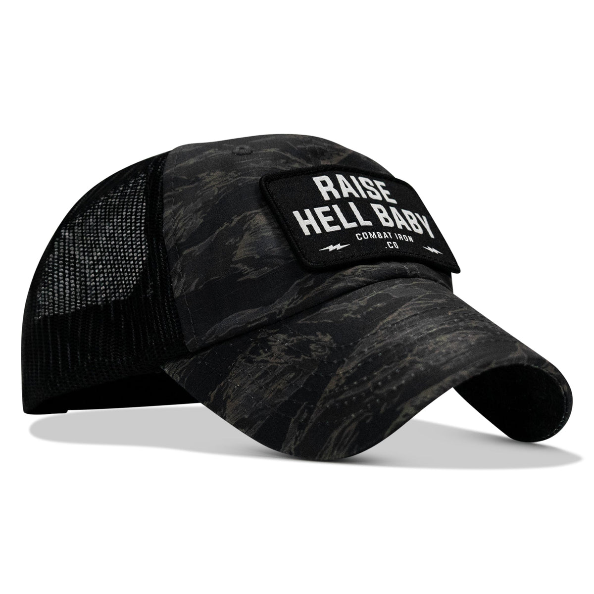 Raise Hell Baby Patch Tactical Ripstop Mesh Snapback Hat