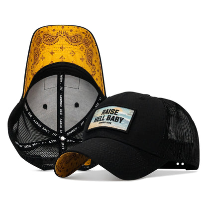 Raise Hell Baby Sunset Patch Original Ripstop Snapback Hat