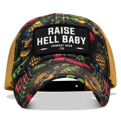 Raise Hell Baby Patch Tactical Ripstop Mesh Snapback Hat